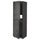 METOD high cabinet for fridge/freezer, black/Kalhyttan dark grey concrete effect, 60x60x200 cm