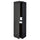 METOD - METOD High cabinet for fridge/freezer, black/Nickebo matt anthracite, 60x60x220 cm