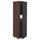 METOD - METOD High cabinet for fridge/freezer, black/Sinarp brown, 60x60x200 cm