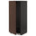 METOD - High cabinet for fridge/freezer, black/Sinarp brown , 60x60x140 cm
