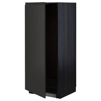 METOD - High cabinet for fridge/freezer, black/Upplöv matt anthracite, 60x60x140 cm - best price from Maltashopper.com 09495493