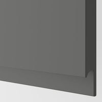 METOD - High cabinet for fridge/freezer, black/Voxtorp dark grey, 60x60x220 cm - best price from Maltashopper.com 79311216