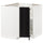 METOD corner base cabinet with carousel, white/Lerhyttan black stained