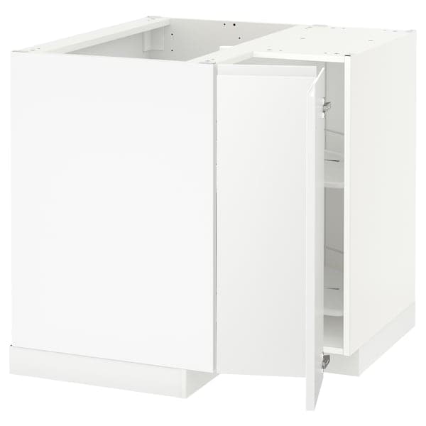 Ikea METOD - Corner base cabinet with carousel, white/Voxtorp matt white, 88x88 cm