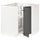 METOD corner base cabinet with carousel, white/Voxtorp dark grey, 87.5x80.0x87.5 cm