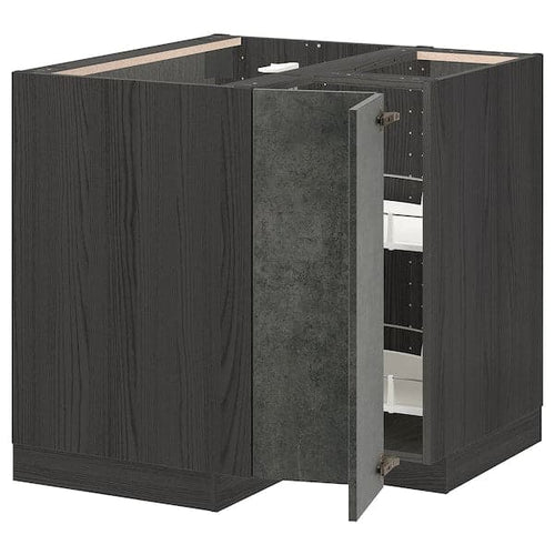 METOD - Corner cabinet/swivel basket , 88x88 cm