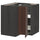 METOD corner base cabinet with carousel, black/Sinarp brown