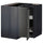 METOD corner base cabinet with carousel, black/Upplöv matt anthracite