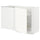 METOD - METOD Corner base cab w pull-out fitting, white/Vallstena white, 128x68 cm