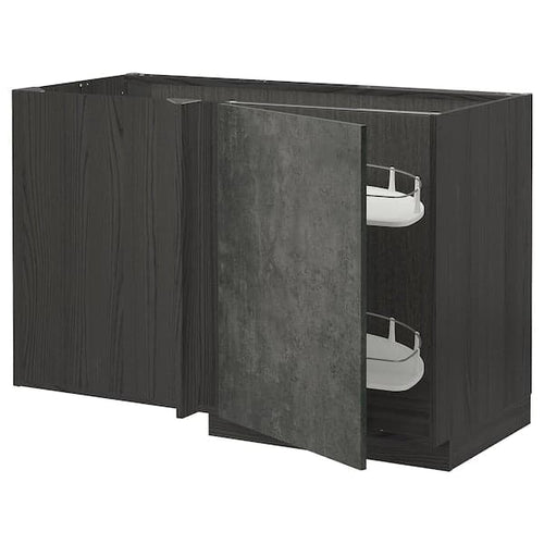 METOD - Corner cabinet/basket extr. 128x68 cm