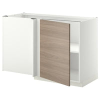 METOD - Corner cabinet with shelf, 128x68 cm - best price from Maltashopper.com 59463772