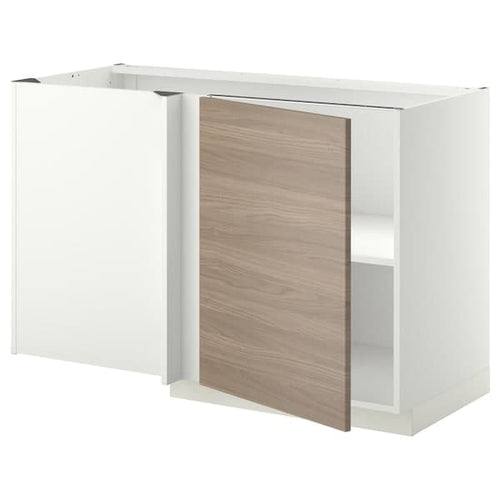 METOD - Corner cabinet with shelf, 128x68 cm