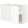 METOD - METOD Corner base cabinet with shelf, white Enköping/white wood effect, 128x68 cm