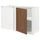 METOD corner base cabinet with shelf, white Enköping/brown walnut effect, 127.5x80.0x67.5 cm