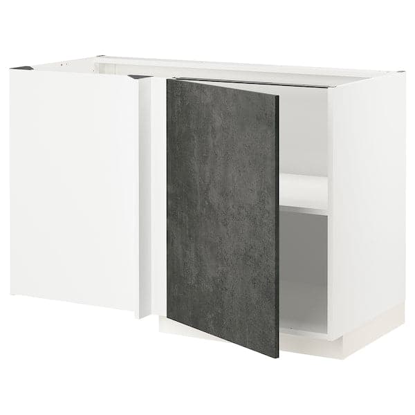 METOD - Corner cabinet with shelf, 128x68 cm