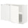 METOD - METOD Corner base cabinet with shelf, white/Vallstena white, 128x68 cm