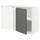 METOD - METOD Corner base cabinet with shelf, white/Voxtorp dark grey, 128x68 cm