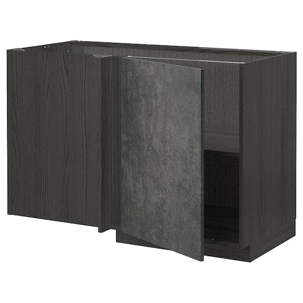 METOD - Corner cabinet with shelf, 128x68 cm