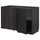 METOD corner base cabinet with shelf, black/Lerhyttan black stained