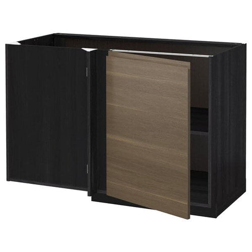 METOD - Corner cabinet with shelf, 128x68 cm
