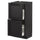 METOD base cabinet with 2 drawers, black/Lerhyttan black stained, 40x37 cm