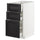 METOD - METOD Base cabinet with 3 drawers, white/Lerhyttan black stained, 40x60 cm