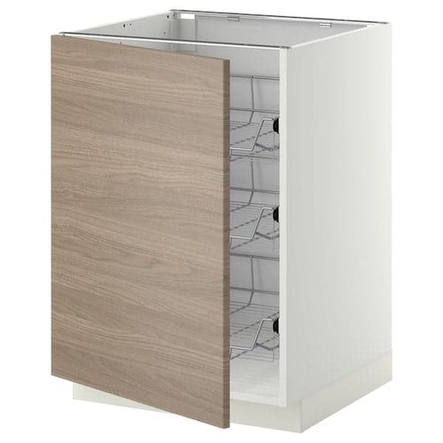 METOD - Base cabinet with sliding baskets , 60x60 cm
