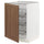 METOD base cabinet with wire baskets, white Enköping/brown walnut effect, 60x60 cm