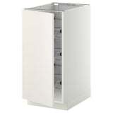 METOD base cabinet with wire baskets, white/Veddinge white, 40x60 cm
