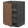 METOD base cabinet with wire baskets, black Enköping/brown walnut effect, 60x60 cm