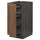 METOD - METOD Base cabinet with wire baskets, black Enköping/brown walnut effect, 40x60 cm
