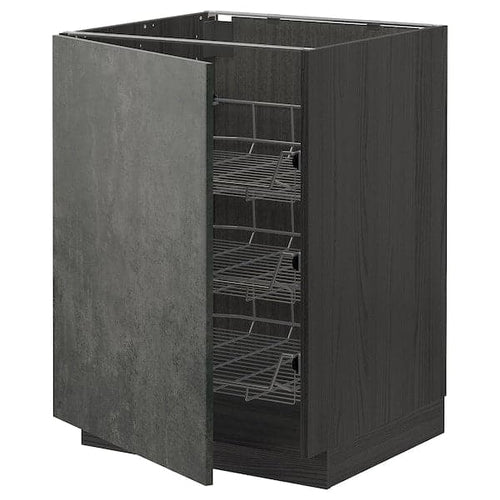 METOD - Base cabinet with sliding baskets , 60x60 cm