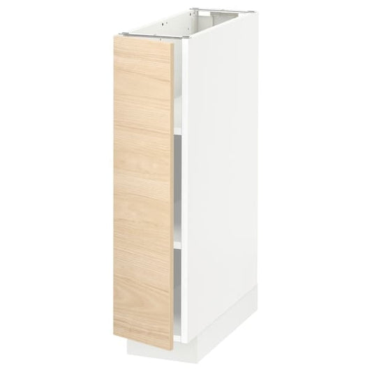 Ikea METOD - Base cabinet with shelves, white/Askersund light ash effect, 20x60 cm