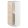 METOD base cabinet with shelves, white/Askersund light ash effect, 30x37 cm