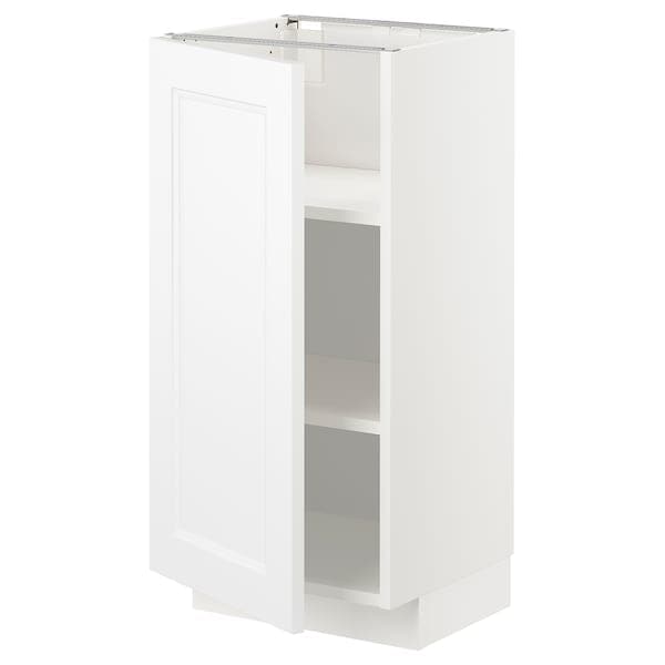 METOD - Base cabinet with shelves, white/Axstad matt white, 40x37 cm - best price from Maltashopper.com 19456387