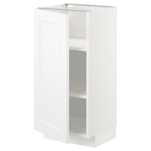 METOD - Base cabinet with shelves, white/Axstad matt white, 40x37 cm