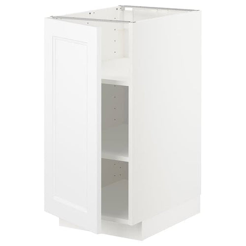 METOD - Base cabinet with shelves, white/Axstad matt white, 40x60 cm