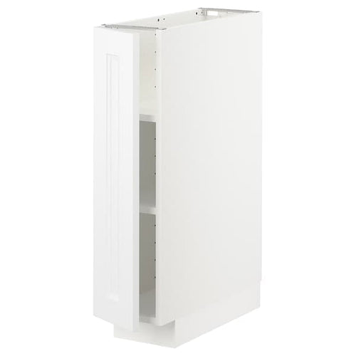 METOD - Base cabinet with shelves, white/Axstad matt white, 20x60 cm