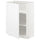 METOD base cabinet with shelves, white/Axstad matt white, 60x37 cm