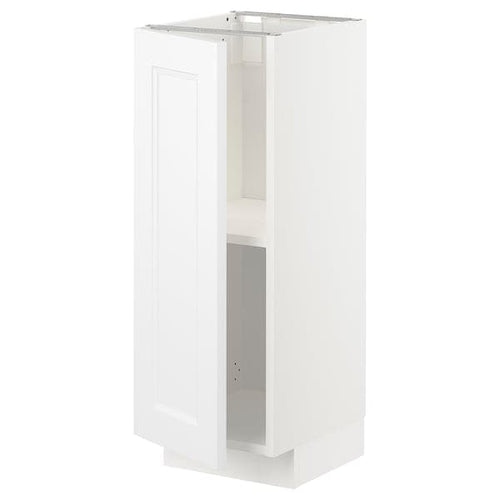 METOD - Base cabinet with shelves, white/Axstad matt white, 30x37 cm