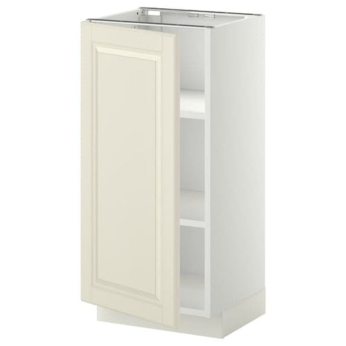 METOD - Base cabinet with shelves, white/Bodbyn off-white, 40x37 cm