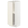 METOD base cabinet with shelves, white/Bodbyn off-white, 30x37 cm