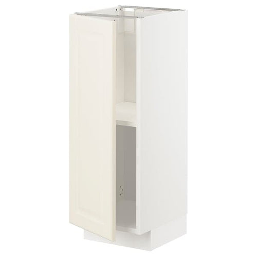 METOD - Base cabinet with shelves, white/Bodbyn off-white, 30x37 cm