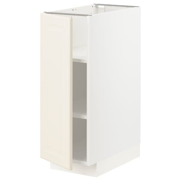 METOD - Base cabinet with shelves, white/Bodbyn off-white, 30x60 cm - best price from Maltashopper.com 99470921