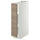 METOD base cabinet with shelves, white/Brokhult light grey, 20.0x80.0x60.0 cm