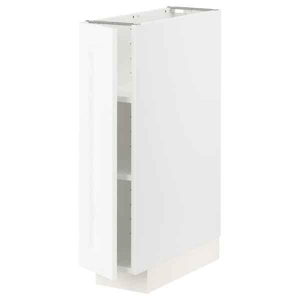 METOD - Base cabinet with shelves, white Enköping/white wood effect, 20x60 cm - best price from Maltashopper.com 19473363
