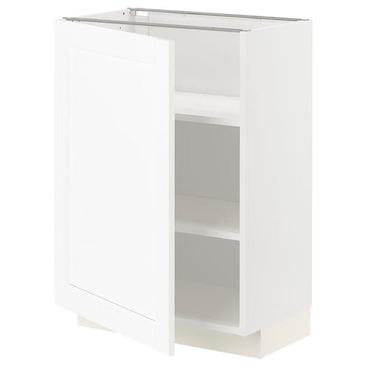 Ikea METOD - Base cabinet with shelves, white Enköping/white wood effect, 60x37 cm