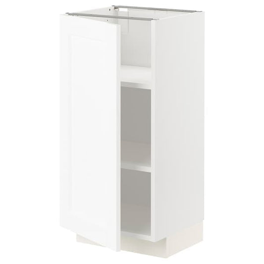 Ikea METOD - Base cabinet with shelves, white Enköping/white wood effect, 40x37 cm