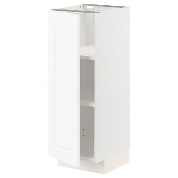 METOD - Base cabinet with shelves, white Enköping/white wood effect, 30x37 cm - best price from Maltashopper.com 89473374