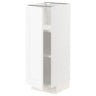 METOD base cabinet with shelves, white Enköping/white wood effect, 30x37 cm